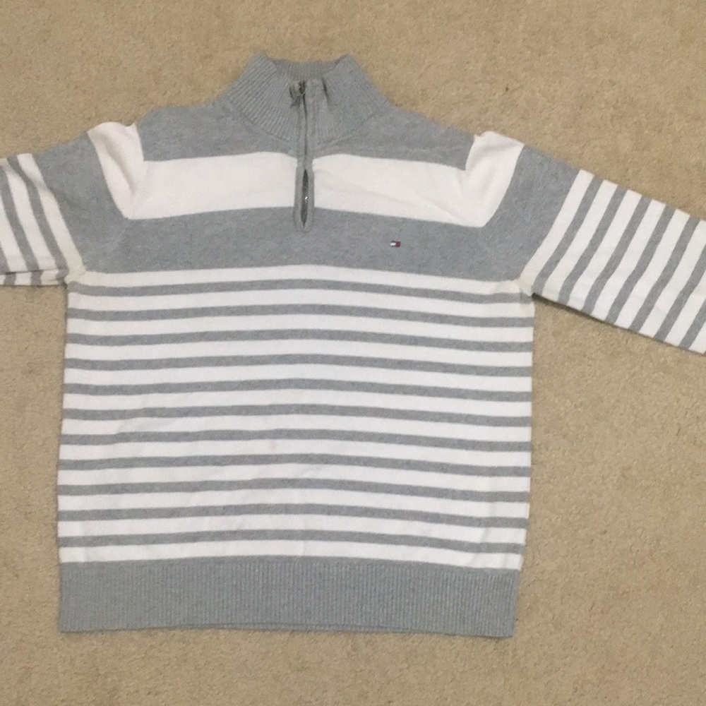 Tommy Hilfiger striped half zip sweater